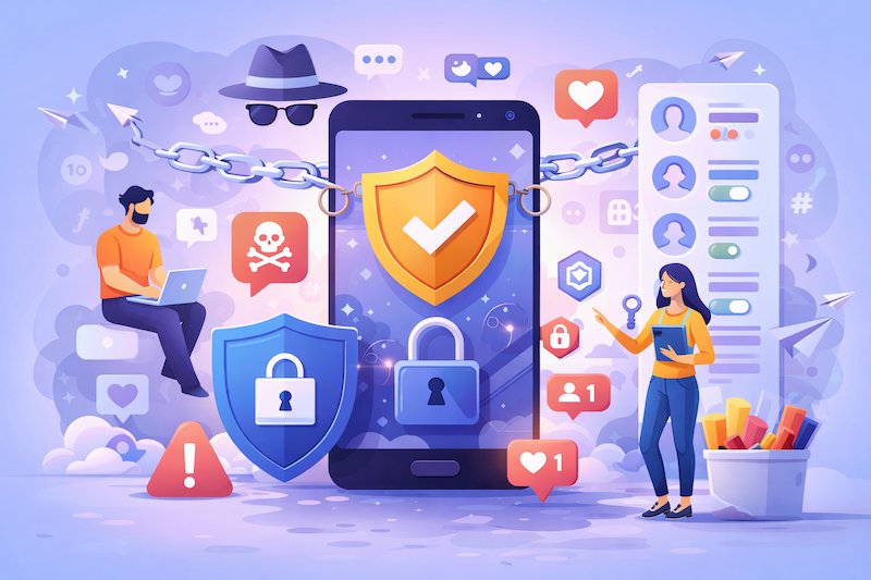 Hur säker är du på sociala medier? Vanliga risker och hur du skyddar dig